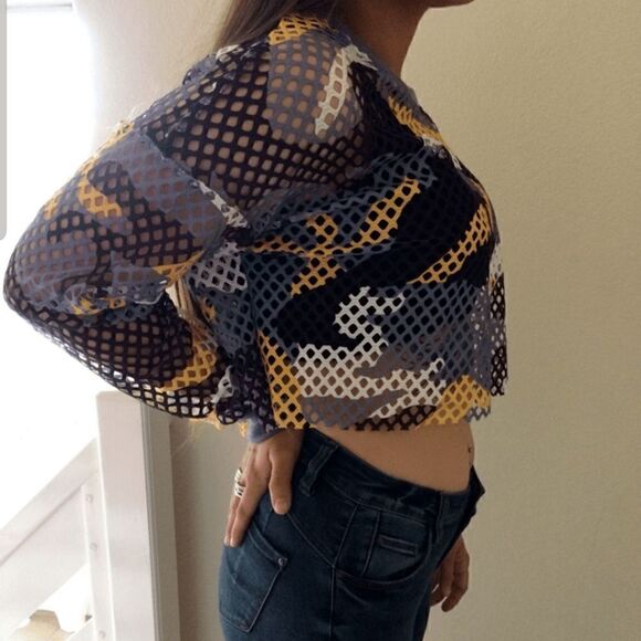 Fashion nova Camo print cut up sweatshirt - Picture 7 of 8